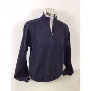 Robert Banks Merino Wool Sweater 1/2 Zip Mens Medium